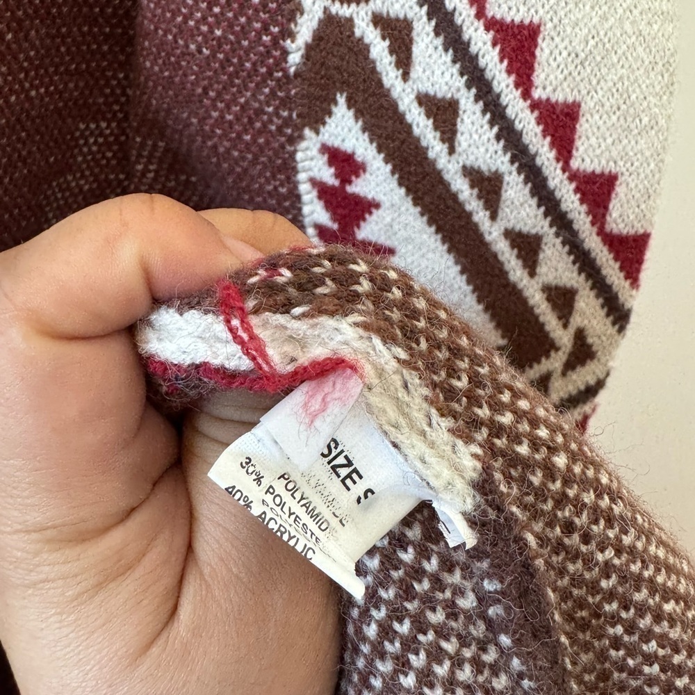 Geometric Retro/boho Inspired Spring Jacket | small - Picture 10 of 12